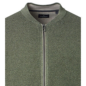 CasaModa | Strickjacke | Baumwolle Strukturstrick | Gr�n