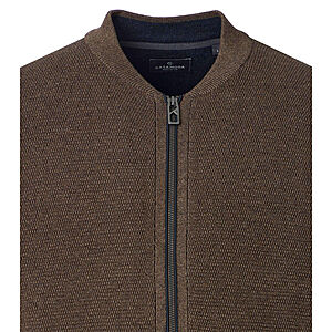 CasaModa | Strickjacke | Baumwolle Strukturstrick | Braun