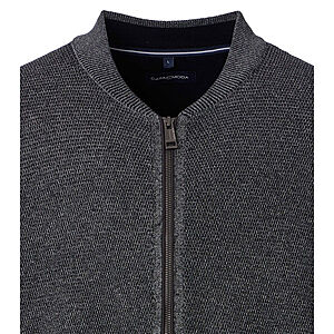 CasaModa | Strickjacke | Baumwolle Strukturstrick | Anthrazit