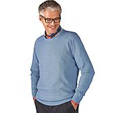 Baumwoll Pullover Farbe hellblau