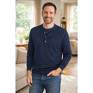 Kimmich | Strickshirt Henley | Farbe Marine