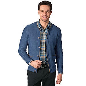 Kimmich | Strickjacke im Country-Stil | Farbe blau