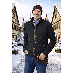 Kimmich | Strickjacke im Country-Stil | Farbe anthrazit