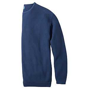   Mnner-Pullover mit Wabenstruktur | Farbe blau