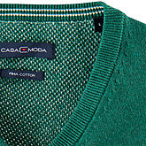 Casa Moda | Pullover mit V-Ausschnitt | Pima-Cotton | Waldgrün