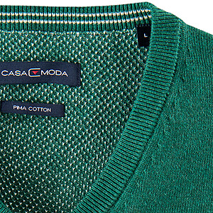 Casa Moda | Pullover mit V-Ausschnitt | Pima-Cotton | Waldgrn