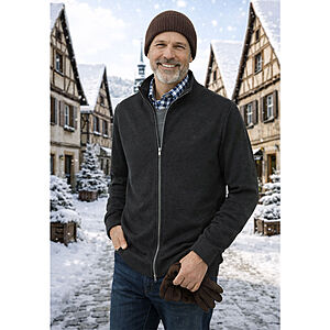 Casa Moda | College Strickjacke mit Stehkragen | Pima Cotton | Dunkelgr�n