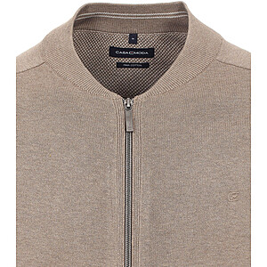 Casa Moda | College Strickjacke mit Stehkragen | Pima Cotton | Sand