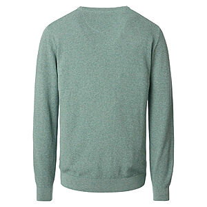 CasaModa | Rundhals-Pullover | Baumwolle Strukturstrick | Gr�n