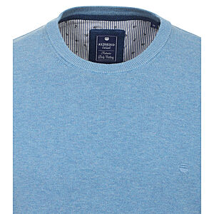 Redmond | Baumwoll-Pullover | Rundhals | Hellblau