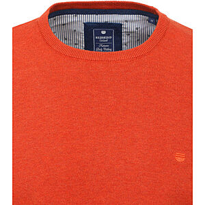 Redmond | Baumwoll-Pullover | Rundhals | Orange