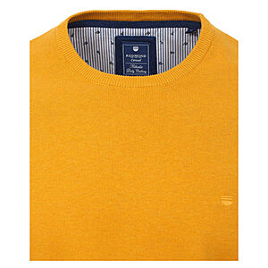 Redmond | Baumwoll-Pullover | Rundhals | Gelb
