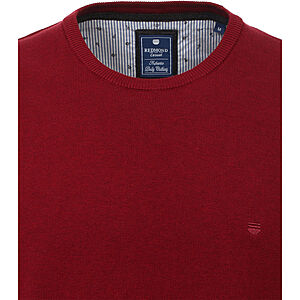 Redmond | Baumwoll-Pullover | Rundhals | Rot