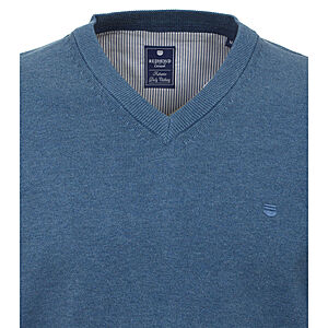 Redmond | Baumwoll-Pullover | V-Ausschnitt | Jeans