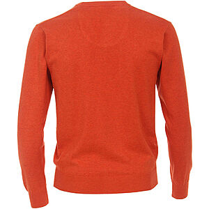 Redmond | Baumwoll-Pullover | V-Ausschnitt | Orange