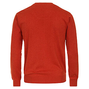 Redmond | Baumwoll-Pullover | V-Ausschnitt | Terra