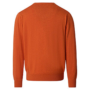 Redmond | Baumwoll-Pullover | V-Ausschnitt | Mandarin