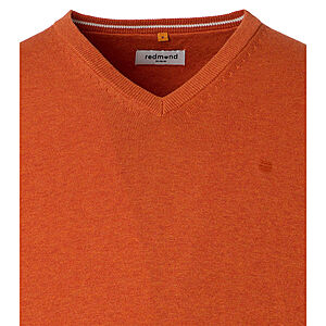 Redmond | Baumwoll-Pullover | V-Ausschnitt | Mandarin
