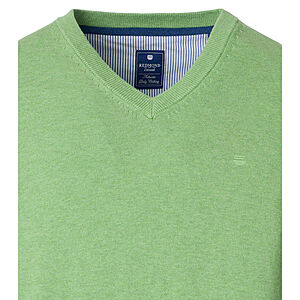 Redmond | Baumwoll-Pullover | V-Ausschnitt | Hellgr�n