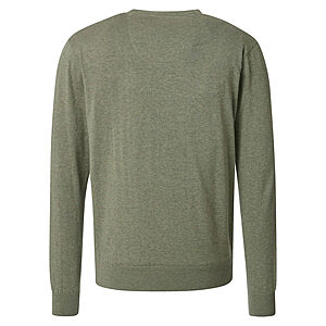 Redmond | Baumwoll-Pullover | V-Ausschnitt | Salbei