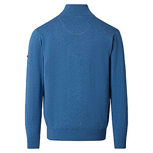Redmond | Baumwolle Troyer | Struktur-Strick | Jeans