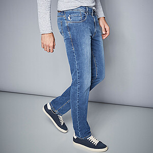   Pionier sportive | Sommerjeans - Kurzleibform High-Stretch-Denim | Farbe bleach