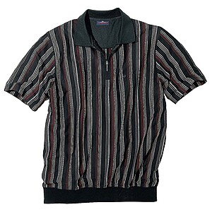 Polohemd mit Bund Farbe schwarz