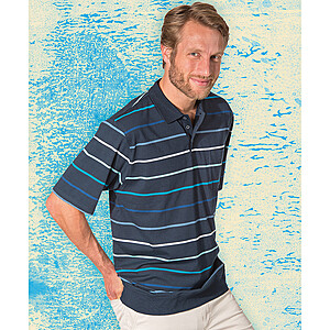 Polohemd mit Bund | Bgelfrei und Wschetrockner geeignet | Farbe marine