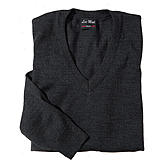Pullover V-Kragen | Reine Schurwolle | Farbe anthrazit