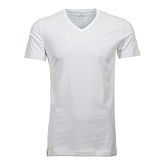 Ragman | T-Shirt Doppelpack, Baumwolle | V-Ausschnitt | Body-Fit | Weiss