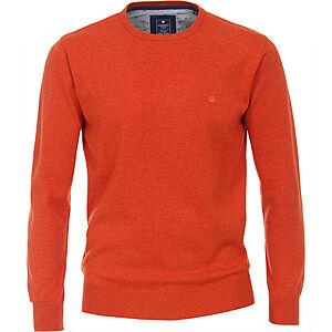 Redmond | Baumwoll-Pullover | Rundhals | Orange
