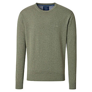 Redmond | Baumwoll-Pullover | Rundhals | Salbei
