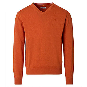 Redmond | Baumwoll-Pullover | V-Ausschnitt | Mandarin
