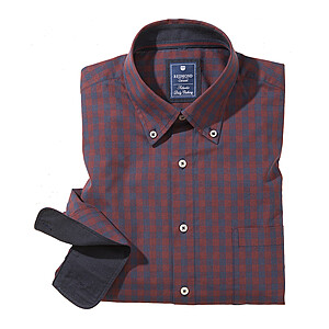 Redmond | College Hemd reine Baumwolle | Button down Kragen | Bordeaux royal