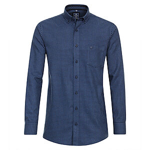 Redmond | Flanell-Hemd | Baumwolle | Mini-Karo | Blau
