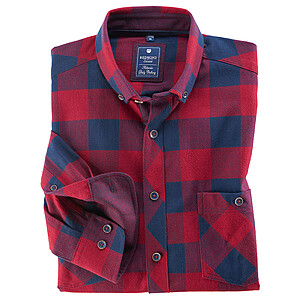 Redmond | Flanell-Hemd | Button-Down-Kragen | Rot-Karo