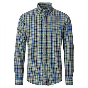 Redmond | Freizeithemd | Button-Down-Kragen | Baumwolle Twill | Gr�n Karo