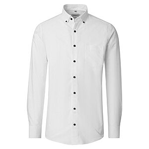 Redmond | Freizeithemd | Langarm | Baumwolle | Button-Down-Kragen | Weiss