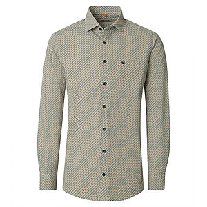 Redmond | Freizeithemd | Langarm | Baumwolle | Kent-Kragen | Druck Terra