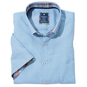 Redmond | Halbarm Hemd Natt | Farbe hellblau