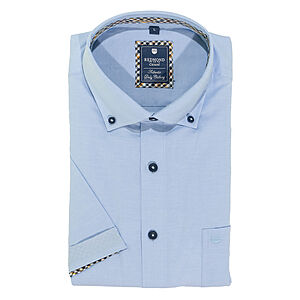 Redmond | Halbarmhemd | Baumwolle | Button Down Kragen | Blau