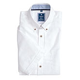 Redmond | Kurzarm-Hemd | Button-down-Kragen | Natté-Bindung | Farbe weiß