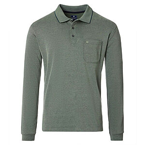 Redmond | Langarm Jersey Polo | Easy Care | Grn