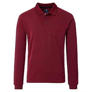Redmond | Langarm Jersey Polo | Easy Care | Rot