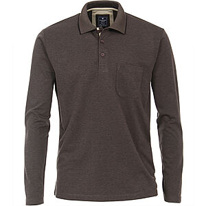 Redmond | Langarm Polo | Easy Care | Anthrazit