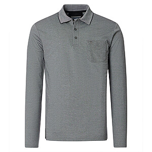 Redmond | Langarm Polo | Easy Care | Grau