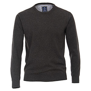 Redmond | Pullover Baumwolle | Rundhals | Anthrazit