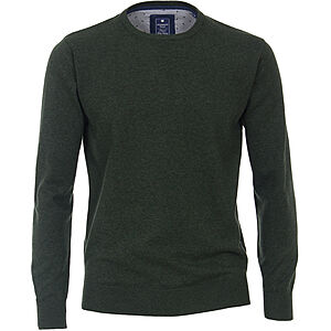 Redmond | Pullover Baumwolle | Rundhals | Moos