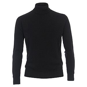 Redmond | Rollkragen-Pullover | Reine Baumwolle extra weich | Schwarz