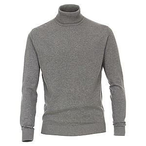 Redmond | Rollkragen-Pullover | Reine Baumwolle extra weich | Silbergrau